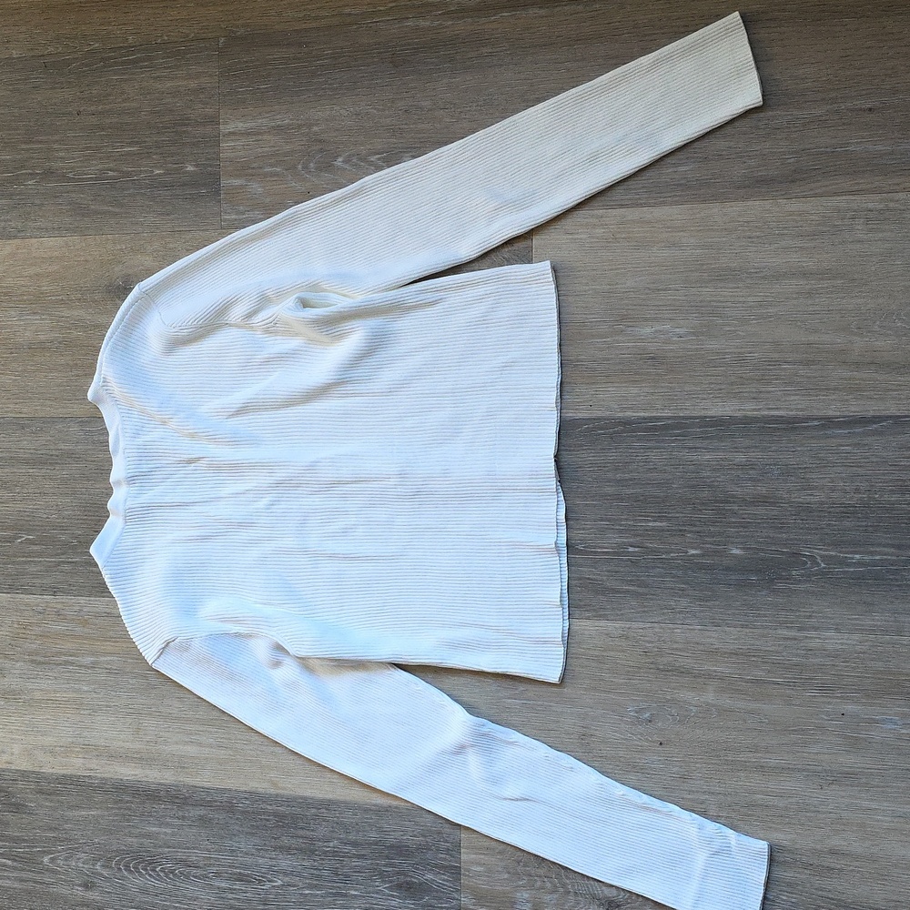 Zara White Ribbed Top - Picture 12 of 15
